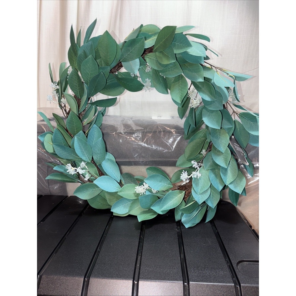 26" Faux Pomegranate Leaf Wreath - Hearth & Hand with Magnolia- BRAND NEW W TAGS